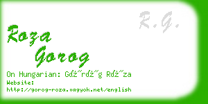 roza gorog business card