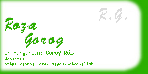 roza gorog business card